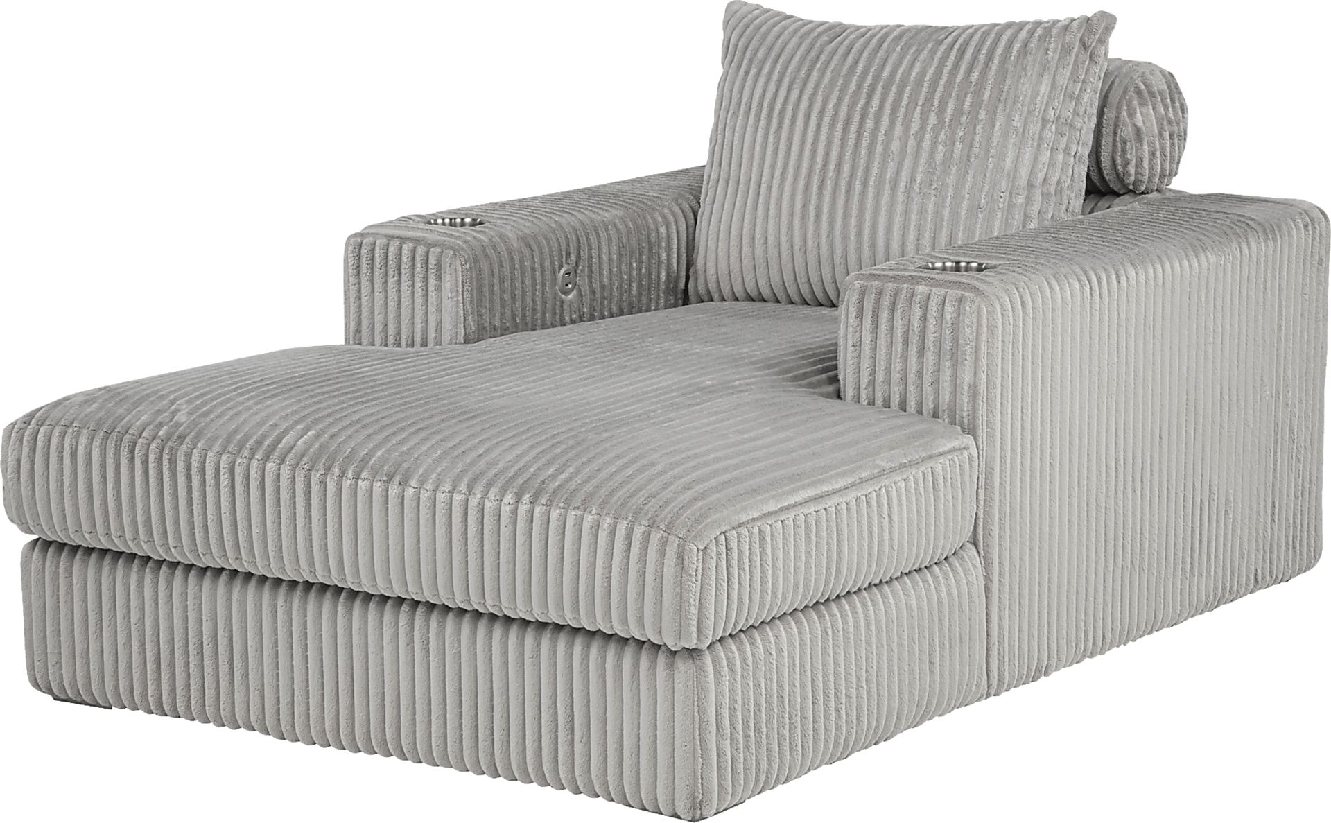 Kids Hepburn Gray Chaise - Image 1