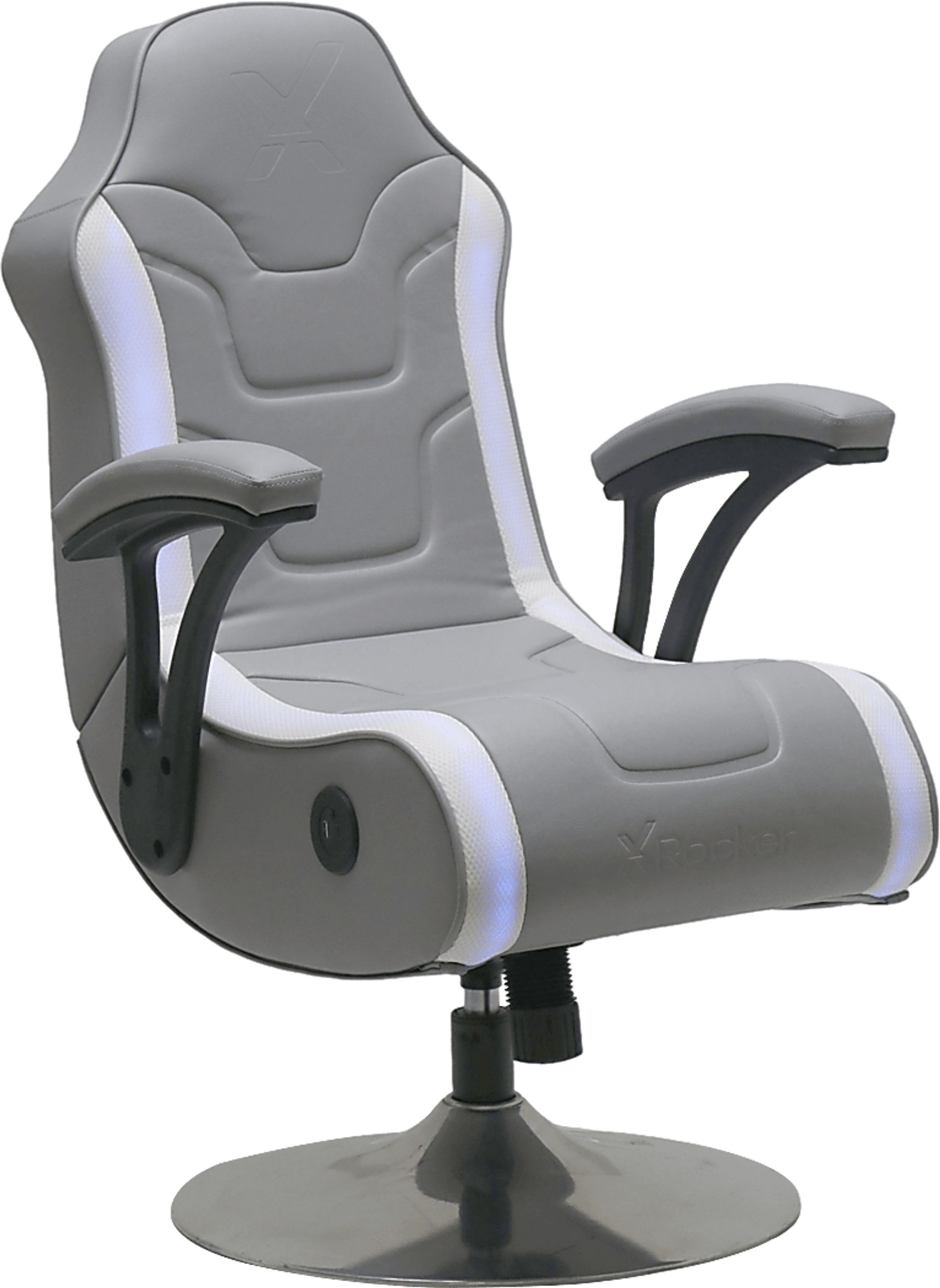 Hi Score Gray Velvet Plush Gaming Chair Rooms to Go