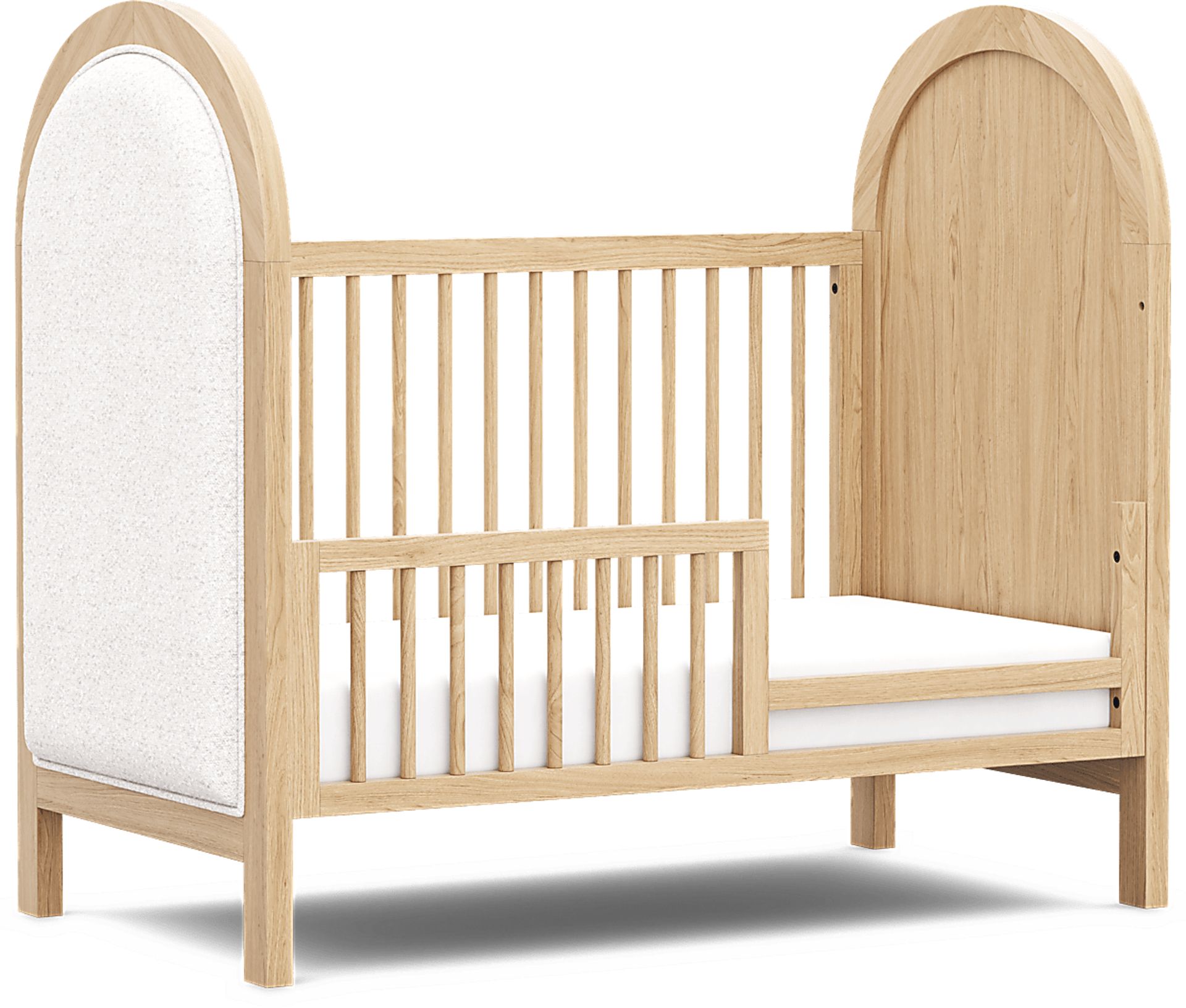 Kids Hidden Hills Light Oak 3-in-1 Convertible Crib with Toddler Rail - Image 4
