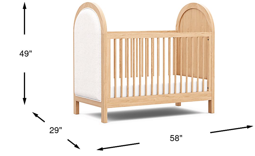 Hidden Hills Light Oak 3-in-1 Convertible Island Crib