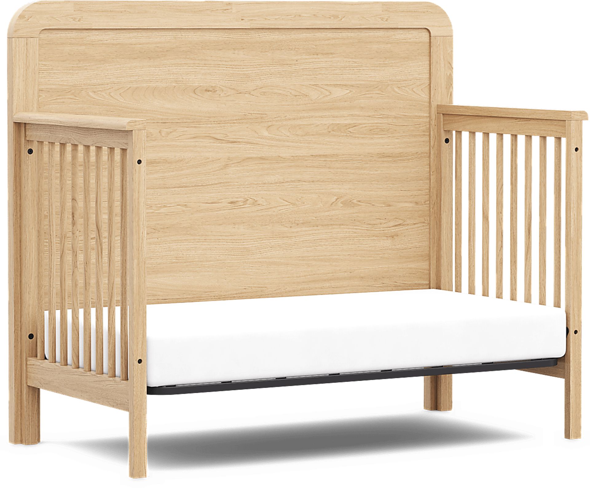Kids Hidden Hills Light Oak 4-in-1 Convertible Crib with Toddler Rail and Full Conversion Rails - Image 3