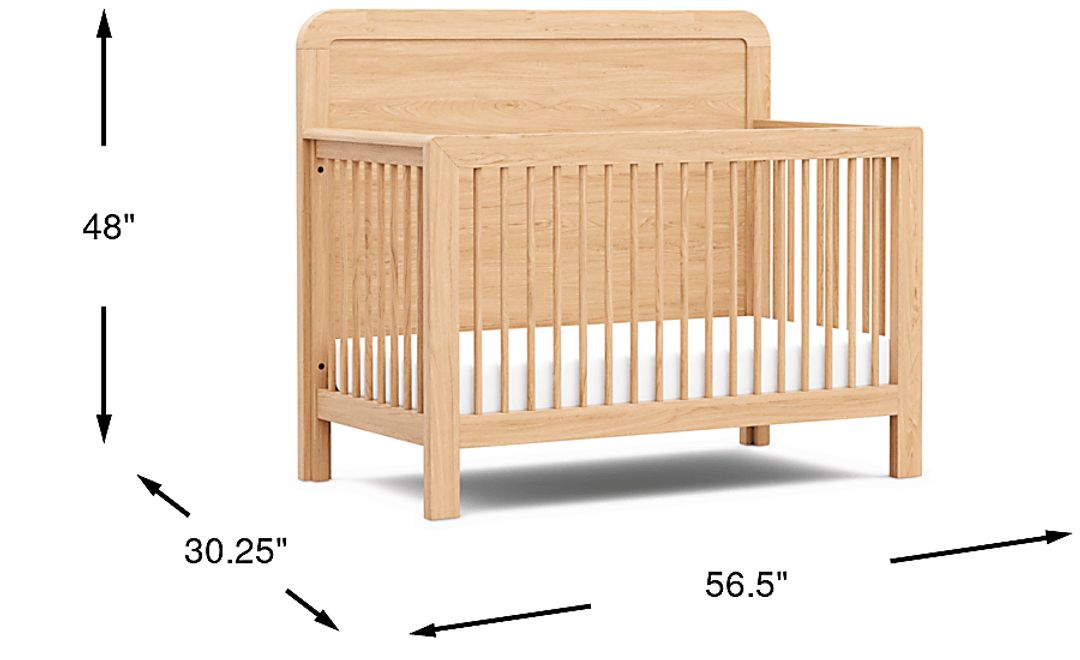 Hidden Hills Light Oak 4-in-1 Convertible Crib