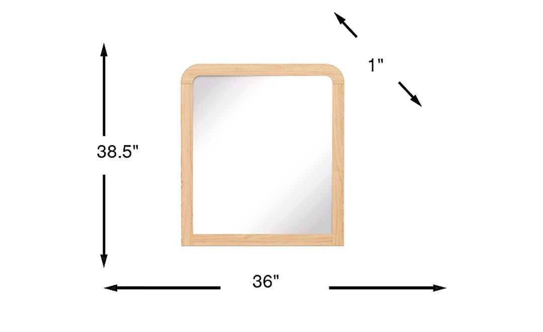 Kids Hidden Hills Light Oak Mirror