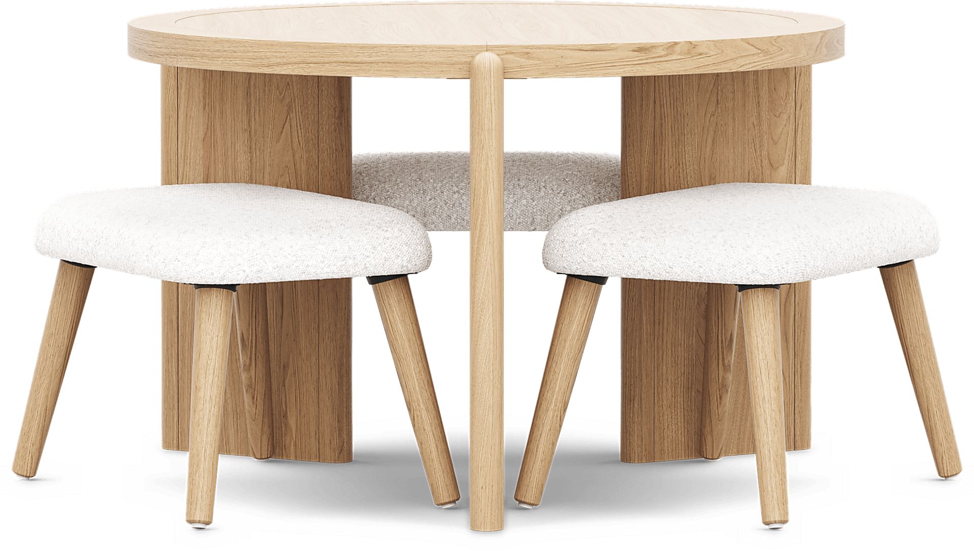 Kids Hidden Hills Light Oak Play Table with Three Stools - Image 2