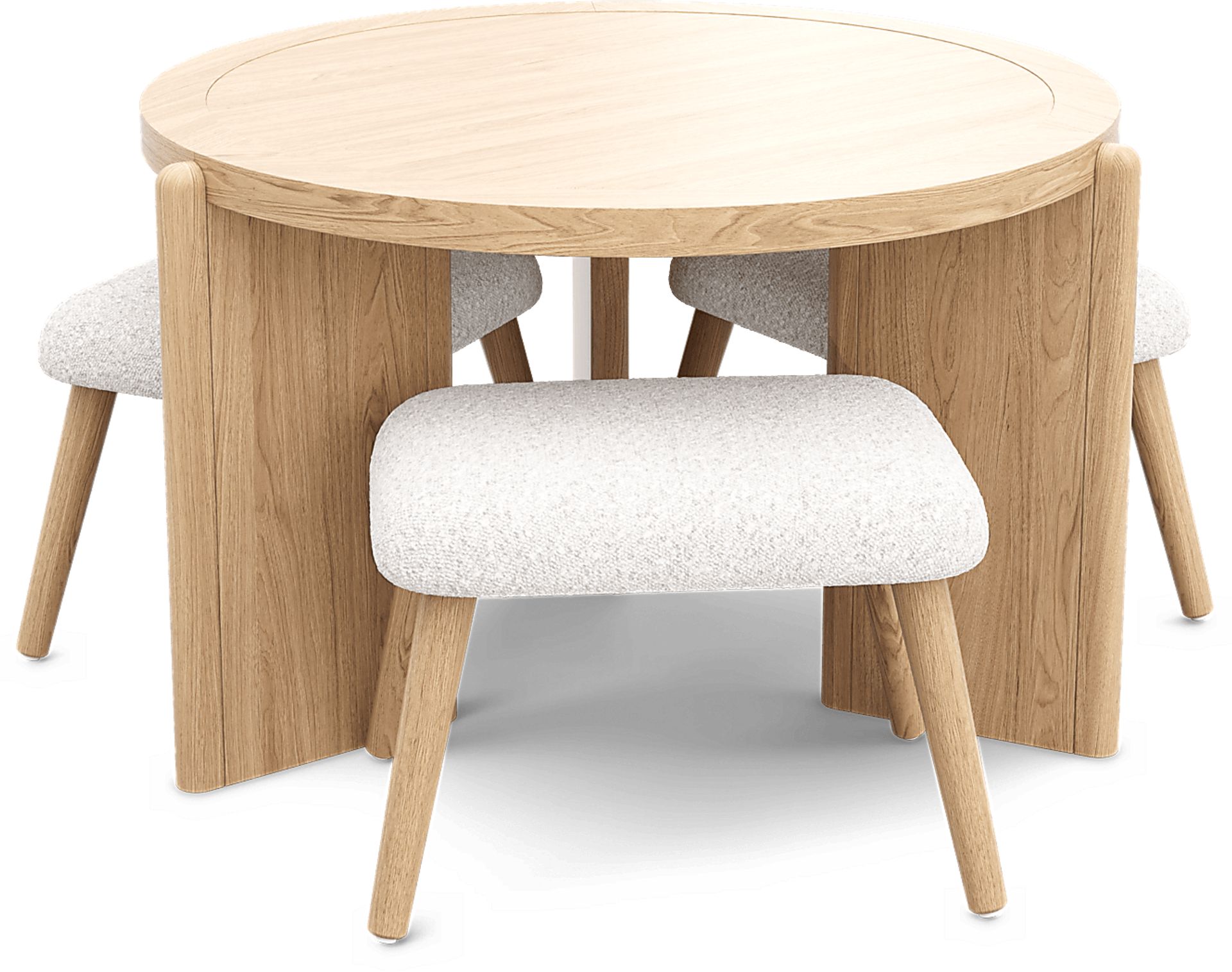 Kids Hidden Hills Light Oak Play Table with Three Stools - Image 3