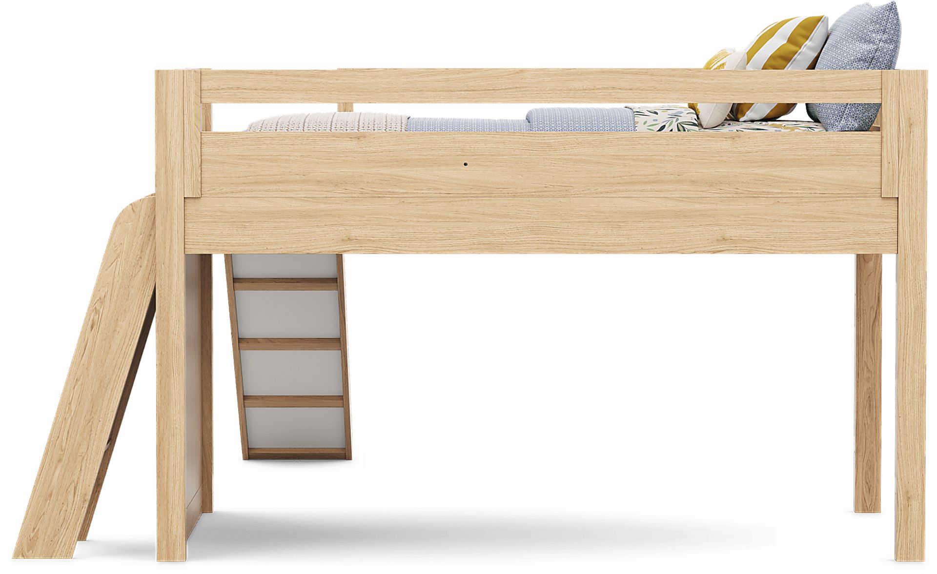 Kids Hidden Hills Light Oak Twin Low Loft with Slide - Image 4