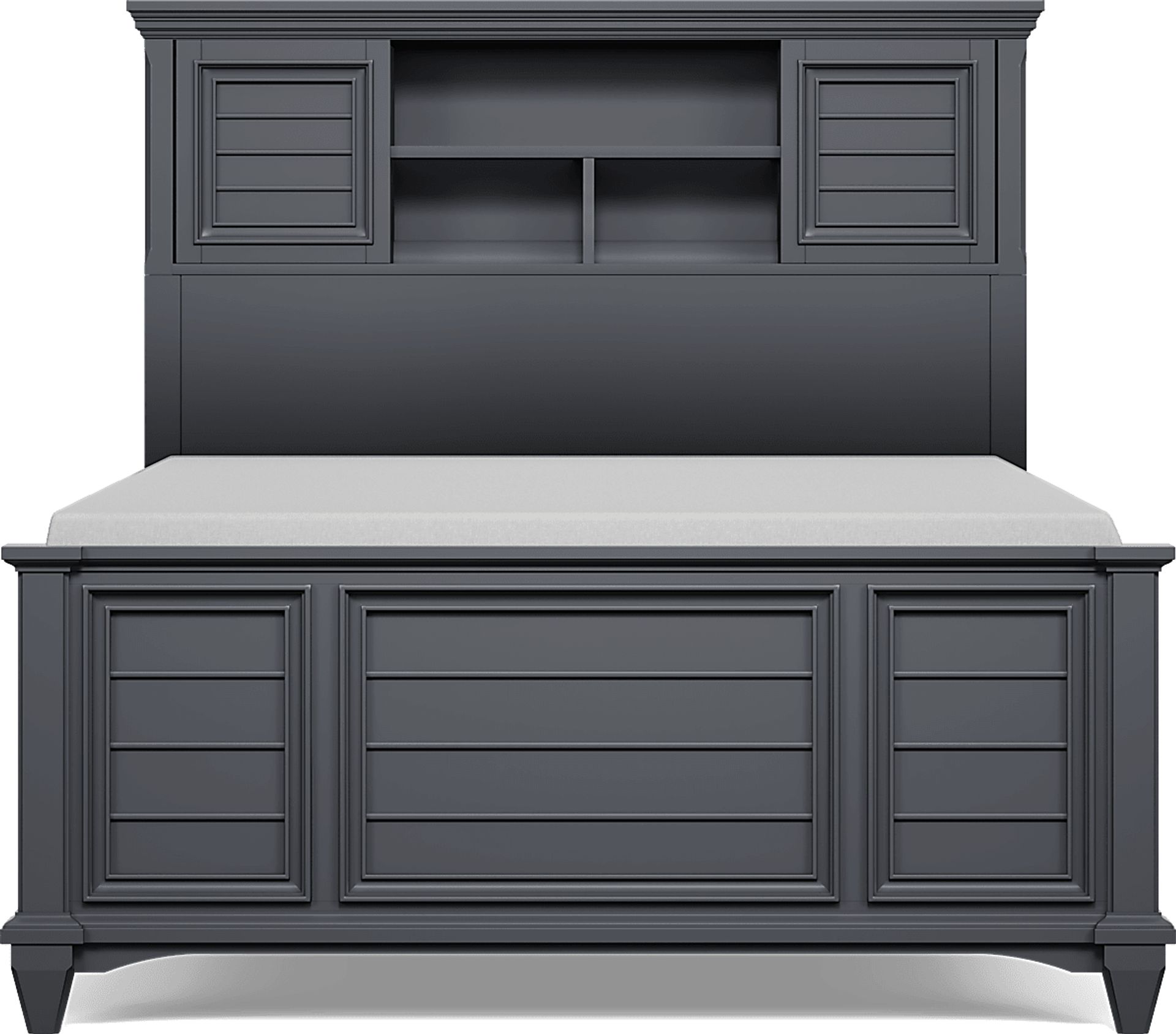 Kids Hilton Head Graphite 5 Pc Full Bookcase Bedroom - Image 3