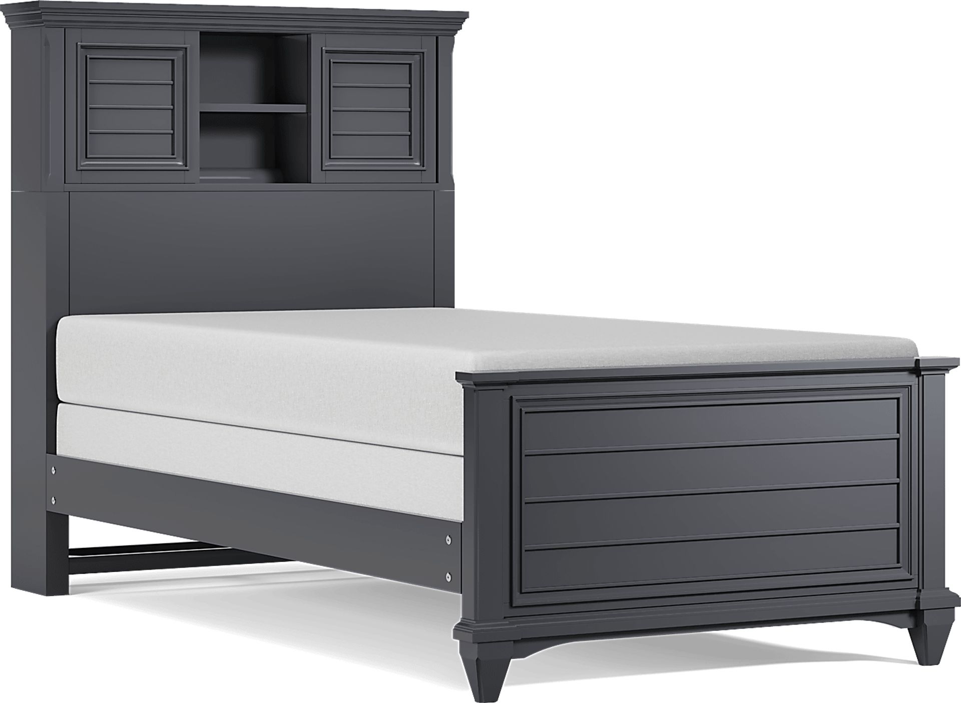 Kids Hilton Head Graphite 5 Pc Twin Bookcase Bedroom - Image 2