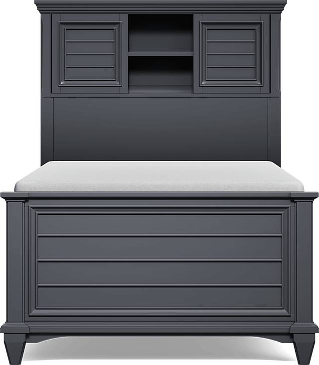 Kids Hilton Head Graphite 5 Pc Twin Bookcase Bedroom - Thumbnail - Image 3