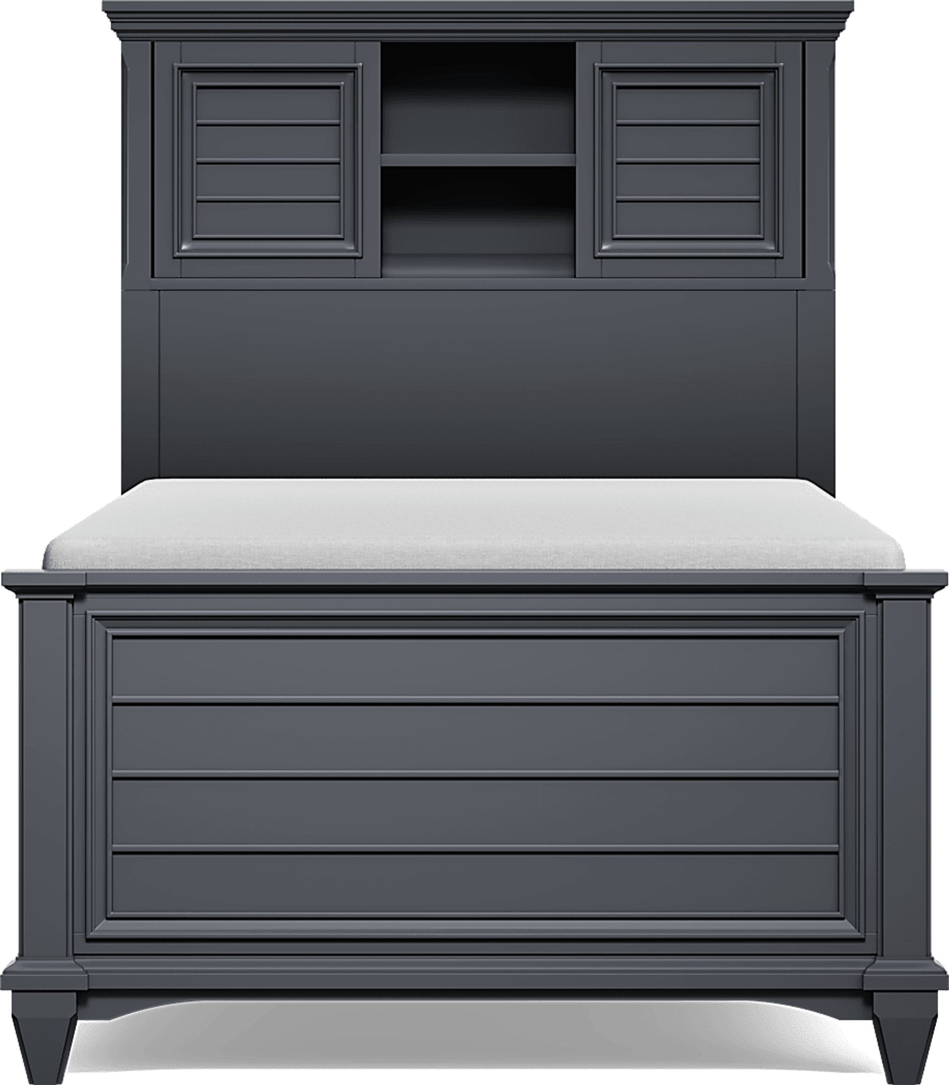 Kids Hilton Head Graphite 5 Pc Twin Bookcase Bedroom - Image 3