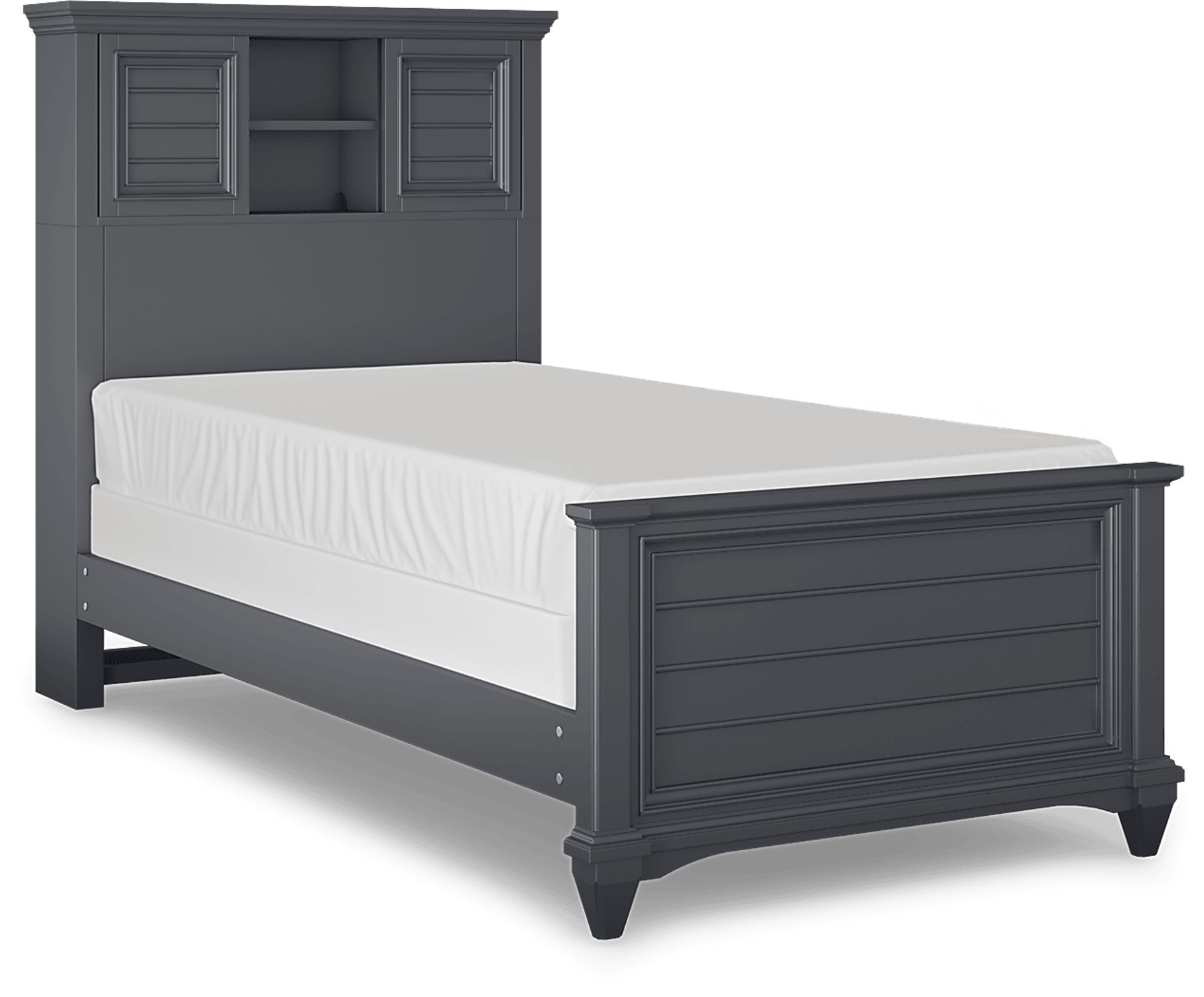 Kids Hilton Head Graphite 5 Pc Twin Bookcase Bedroom - Image 2