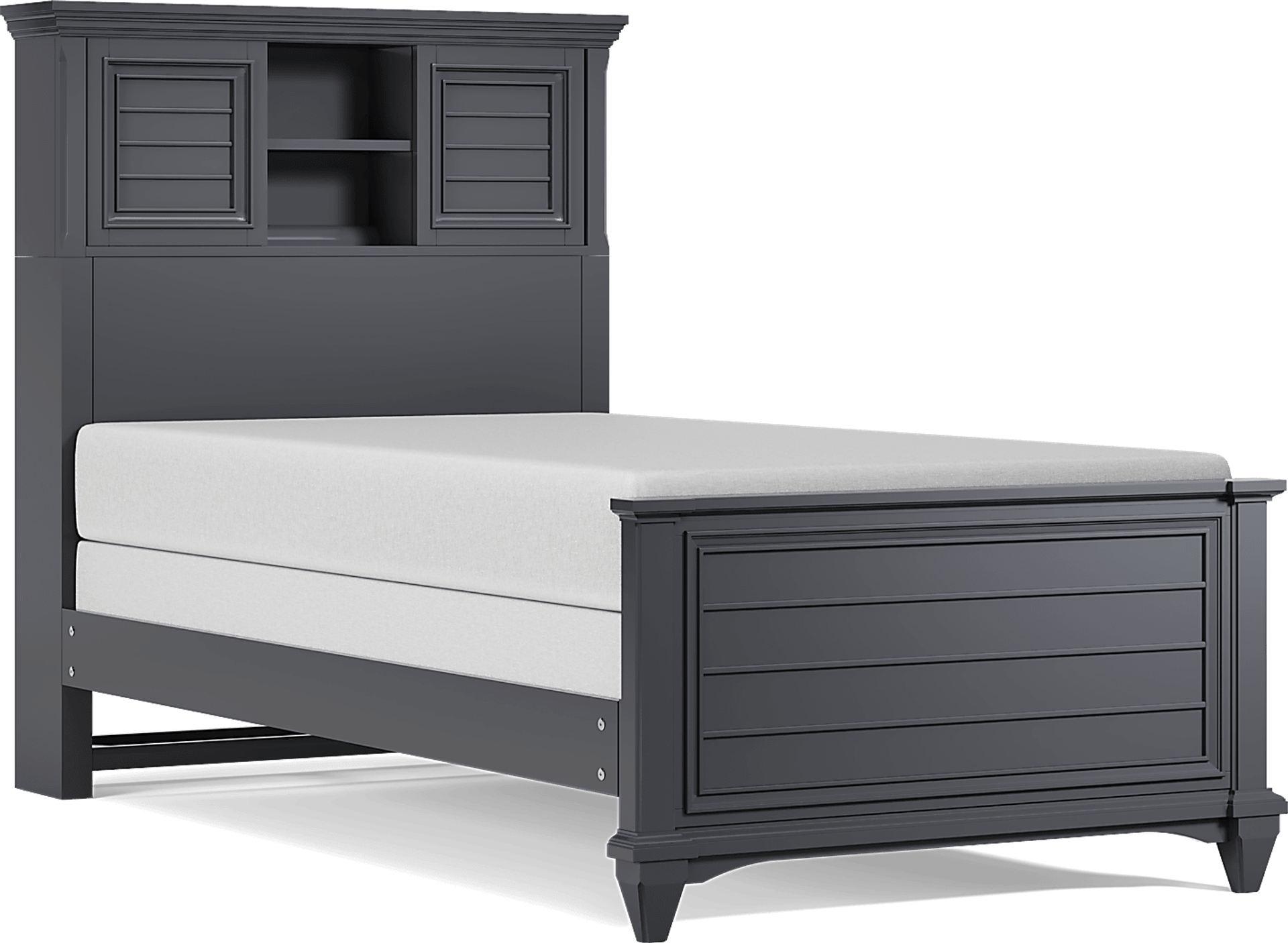 graphite 3 pc twin bookcase bed
