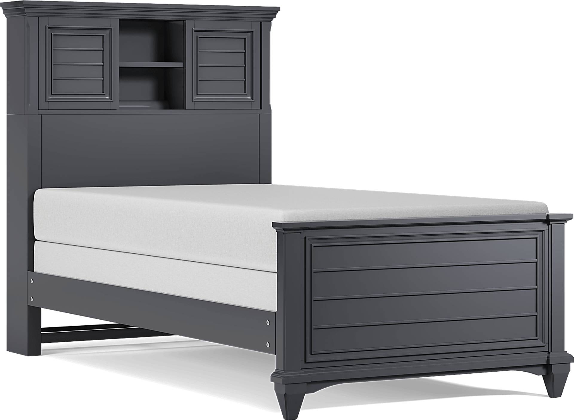 graphite 3 pc twin bookcase bed