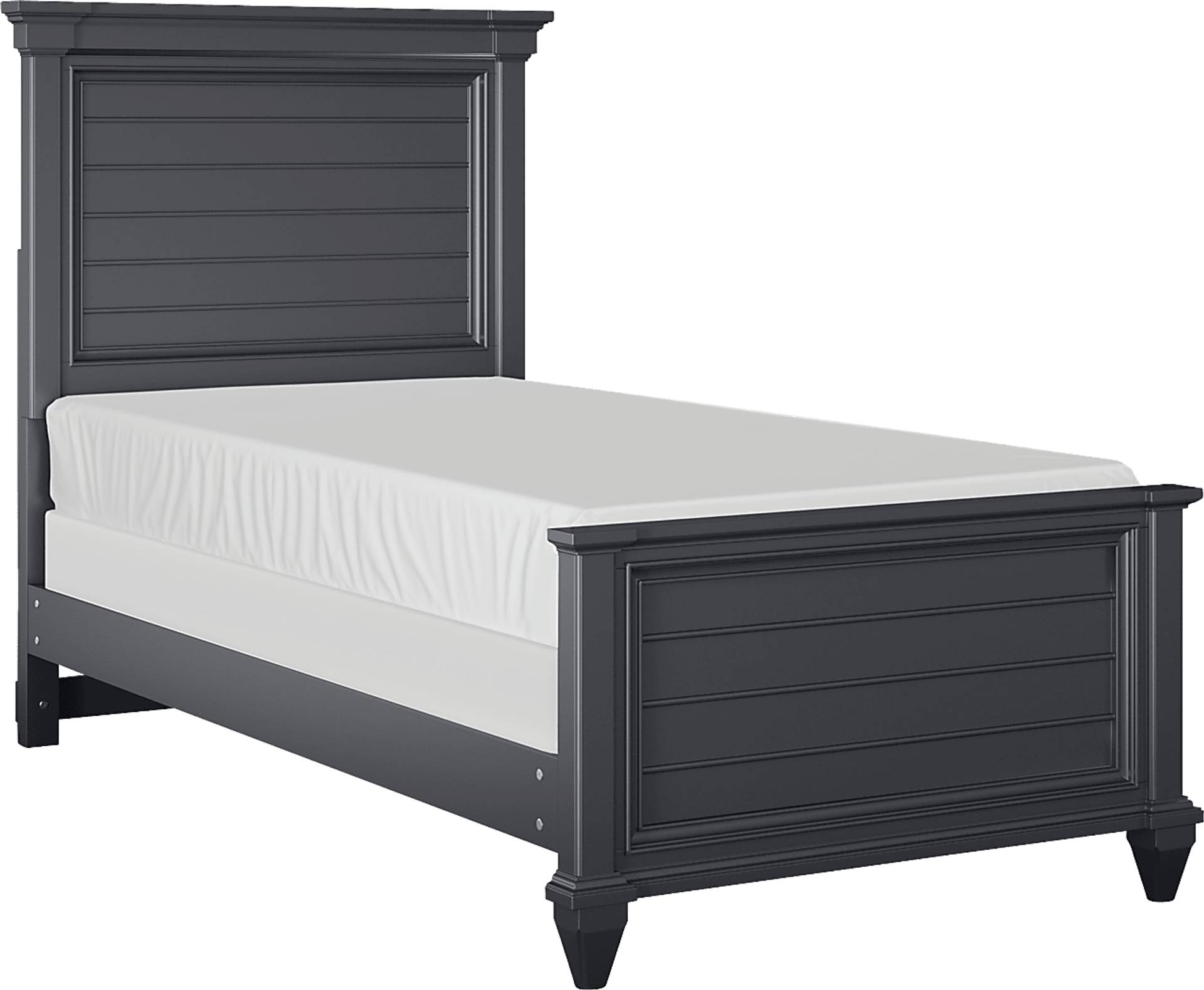 graphite 3 pc twin panel bed