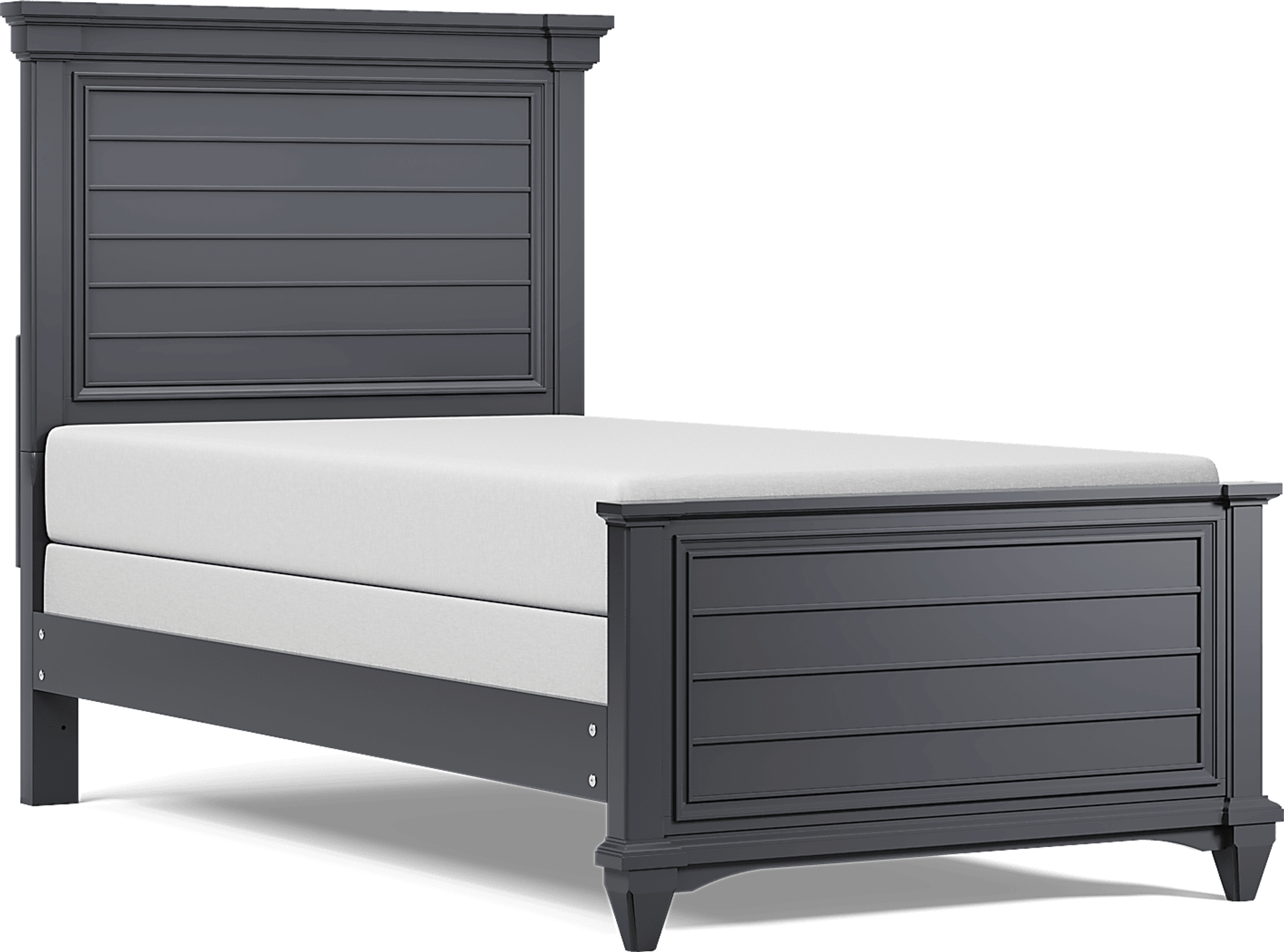 graphite 3 pc twin panel bed