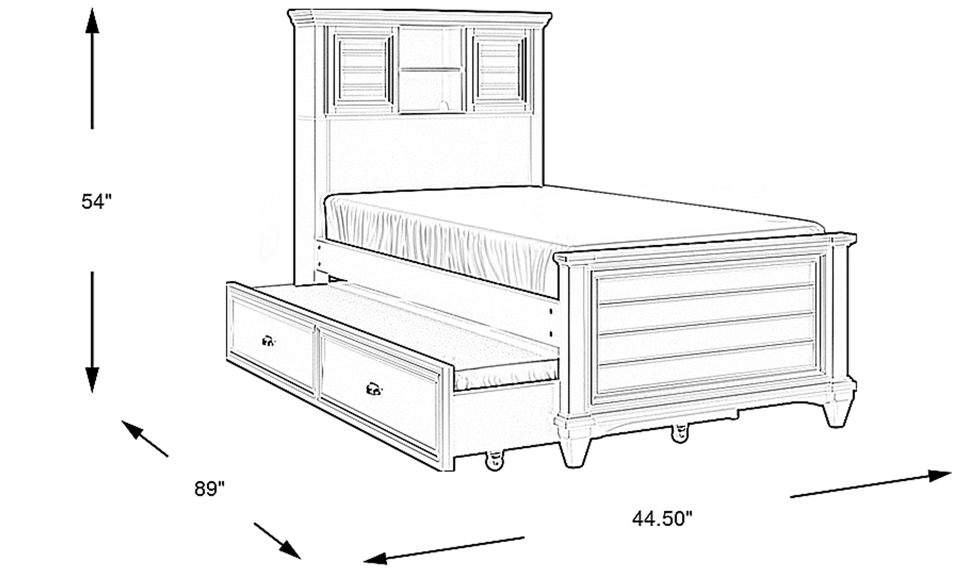 Dimension Image. Please refer to the Dimension Tab on this page for dimension details.