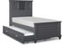 Kids Hilton Head Graphite 4 Pc Twin Bookcase Bed with Twin Storage Trundle