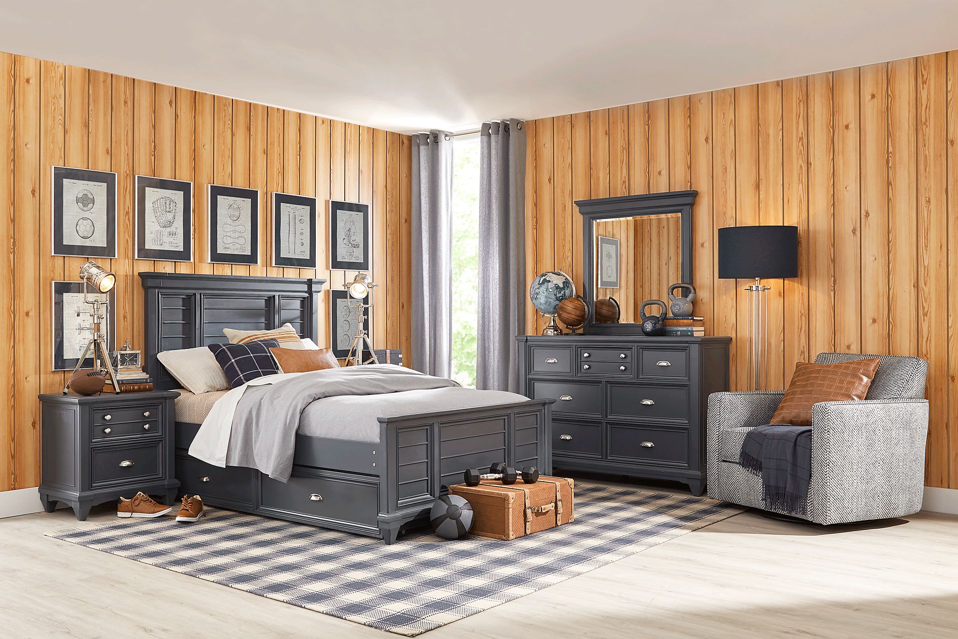 Kids Hilton Head Graphite 3 Pc Full Panel Bed - Image 2
