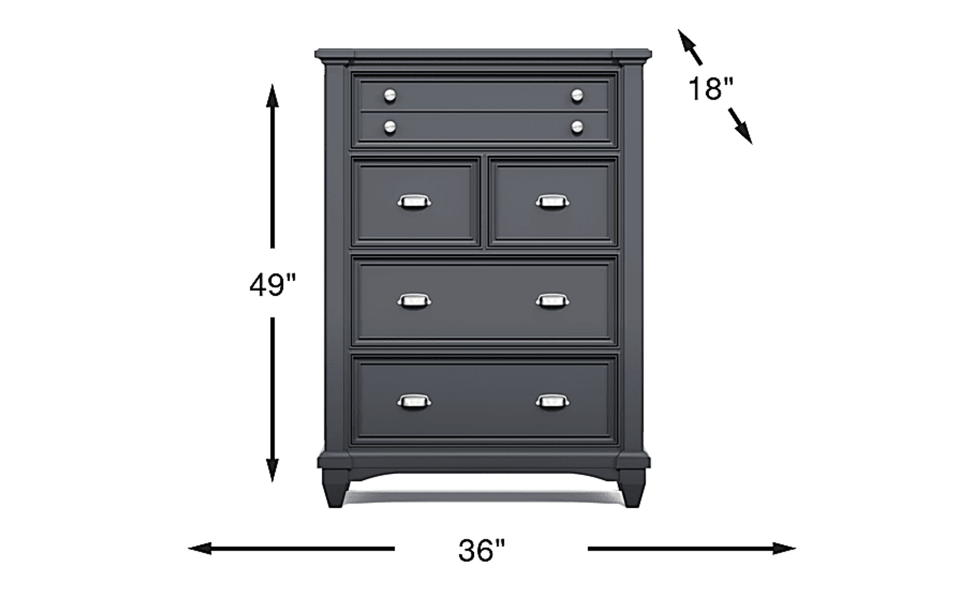 Dimension Image. Please refer to the Dimension Tab on this page for dimension details.