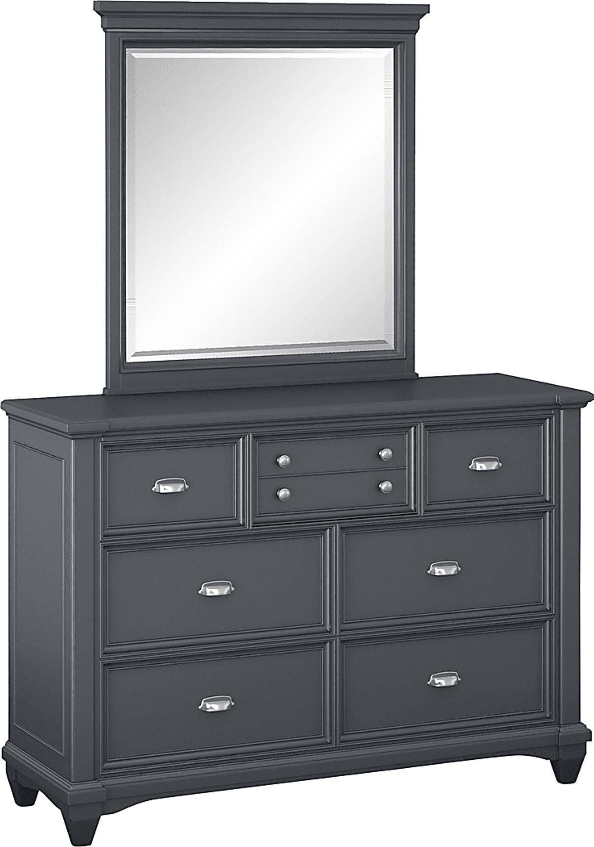 Hilton Head Graphite Black Dresser & Mirror Set Rooms To Go