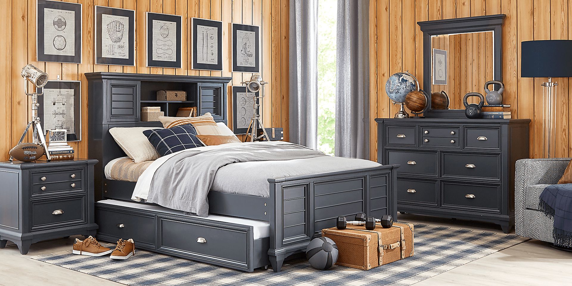 Kids Hilton Head Graphite Full Bookcase Bed - Image 2