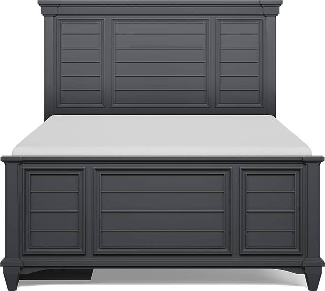 Kids Hilton Head Graphite Full Panel Bed with Storage Side Rail - Thumbnail - Image 2