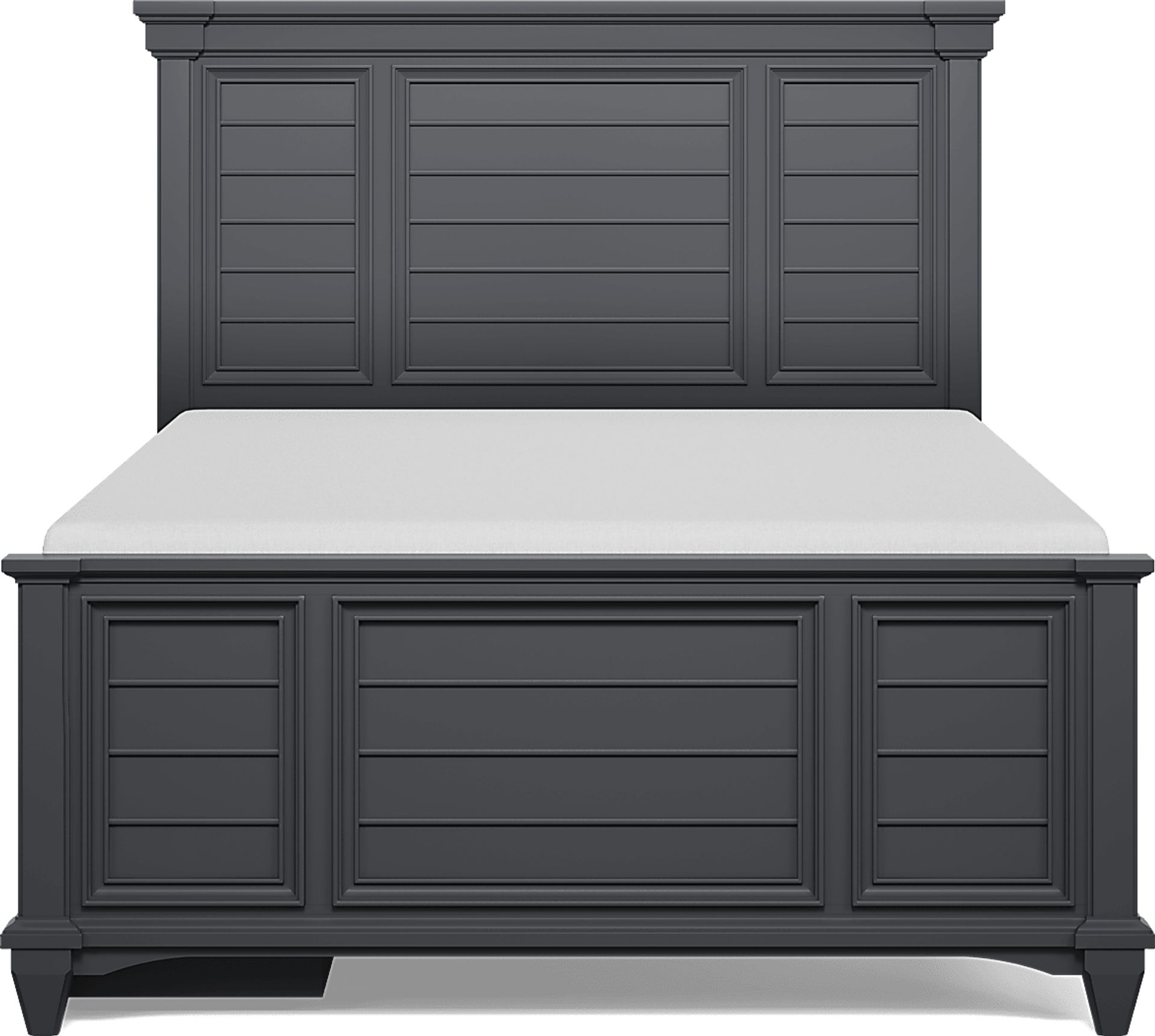 Kids Hilton Head Graphite Full Panel Bed with Storage Side Rail - Image 2