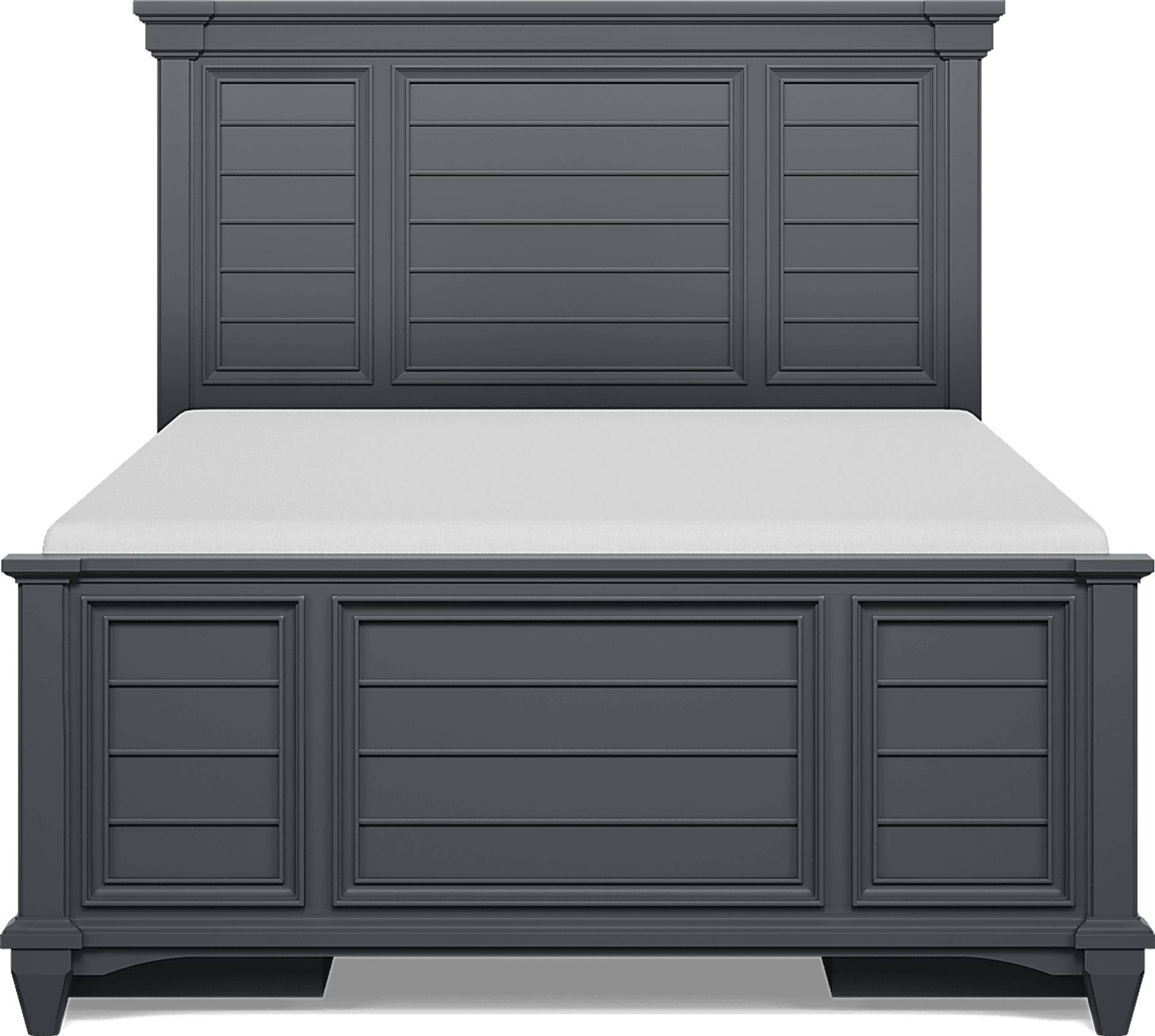 Kids Hilton Head Graphite Full Panel Bed with Storage Side Rails - Image 2