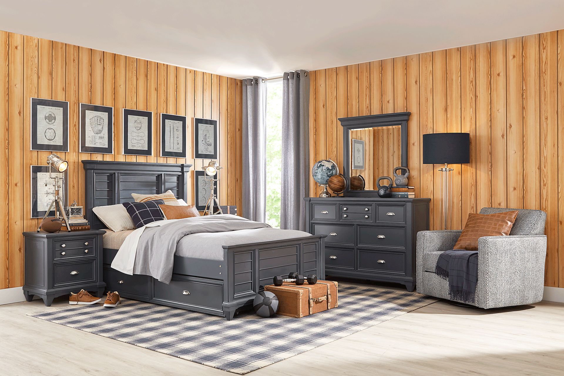 Kids Hilton Head Graphite Full Panel Bedroom - Image 1