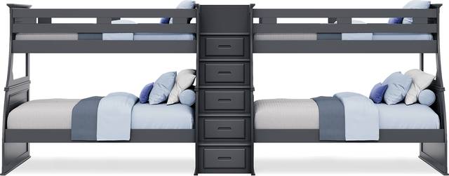 Kids Hilton Head Graphite Twin/Full Double Step Bunk - Thumbnail - Image 2