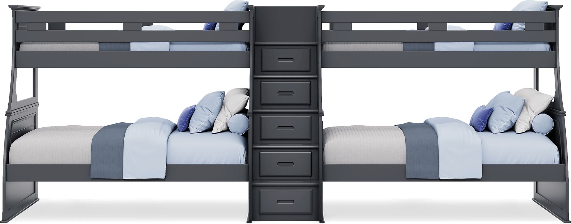 Kids Hilton Head Graphite Twin/Full Double Step Bunk - Image 2