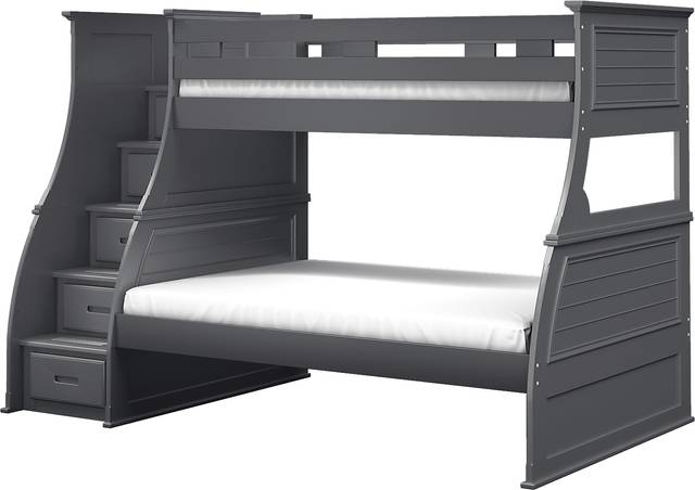 Hilton Head Graphite Twin/Full Step Bunk - Thumbnail - Image 1