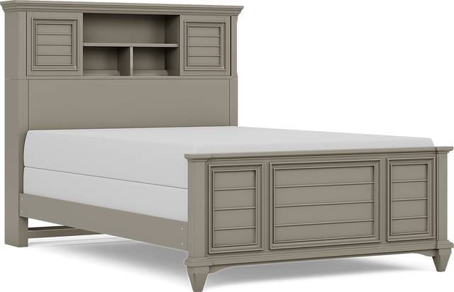 Kids Hilton Head Gray Full Bookcase Bed - Thumbnail - Image 1