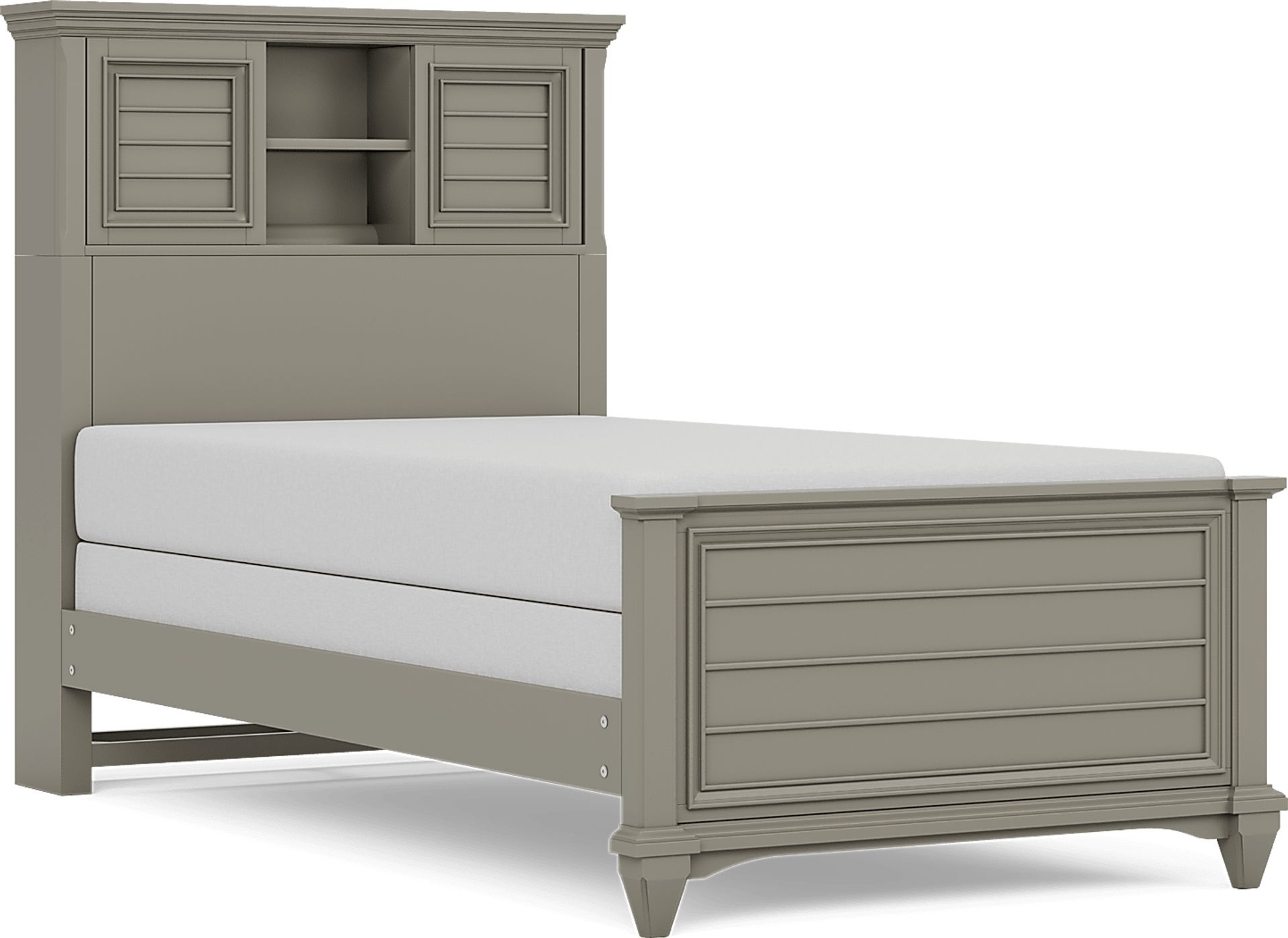 Kids Hilton Head Gray 5 Pc Twin Bookcase Bedroom - Image 2