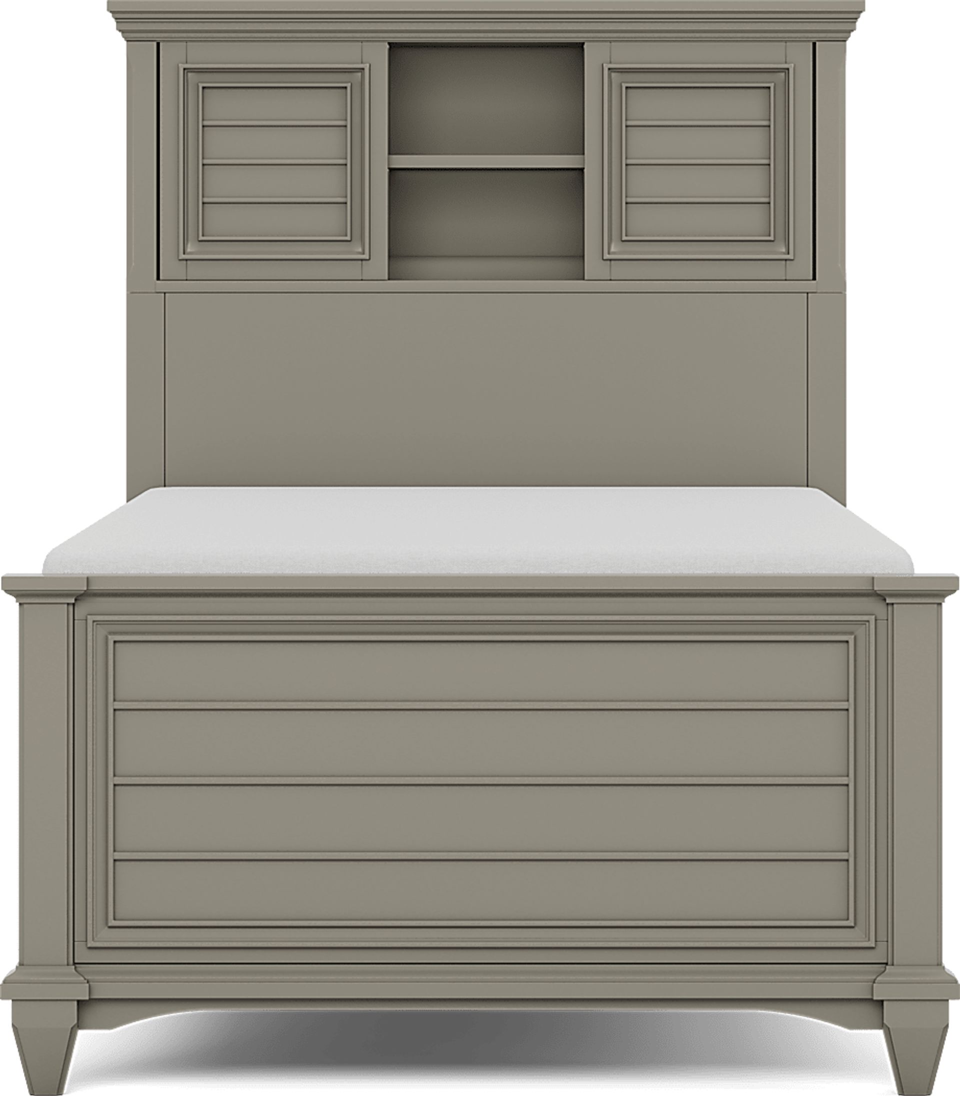 Kids Hilton Head Gray Twin Bookcase Bed - Image 2
