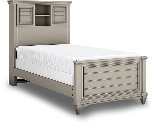 Kids Hilton Head Gray Twin Bookcase Bed - Thumbnail - Image 1