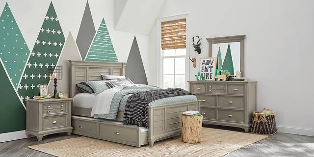 Kids Hilton Head Gray 5 Pc Twin Panel Bedroom - Thumbnail - Image 2