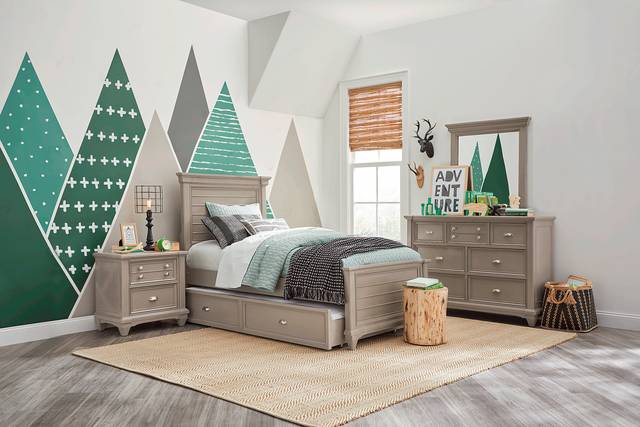 Kids Hilton Head Gray 5 Pc Twin Panel Bedroom - Thumbnail - Image 1