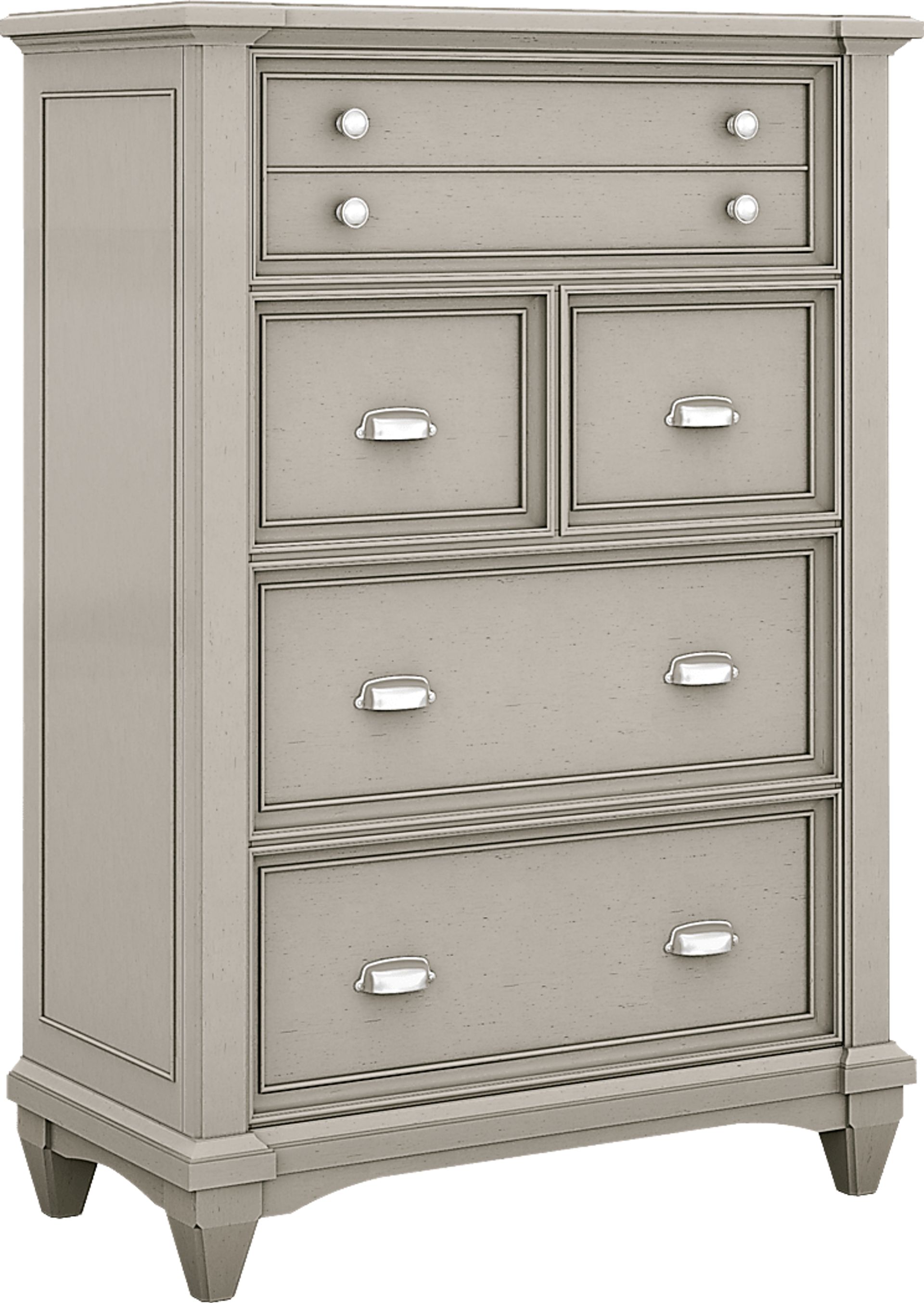 Kids Hilton Head Gray 5 Pc Twin Bookcase Bedroom - Image 3