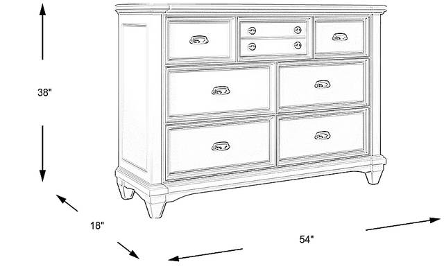 Dimension Image. Please refer to the Dimension Tab on this page for dimension details.