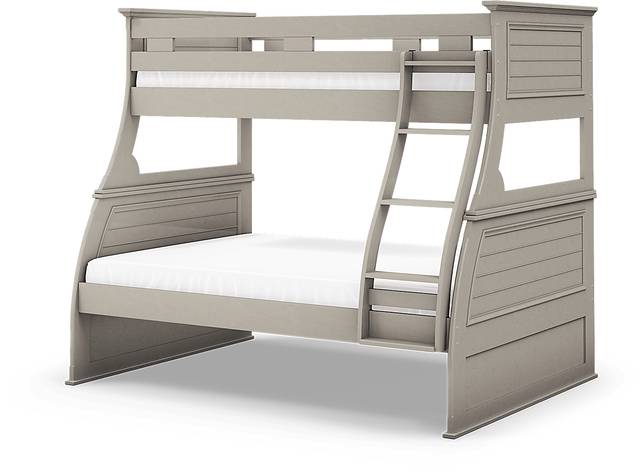 Kids Hilton Head Gray Twin/Full Bunk Bed - Thumbnail - Image 1