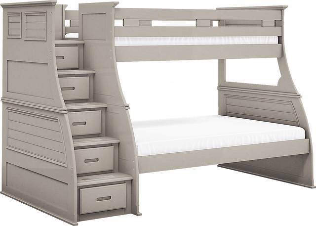 Kids Hilton Head Gray Twin/Full Step Bunk - Thumbnail - Image 3