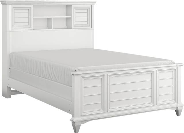 Kids Hilton Head White 3 Pc Full Bookcase Bed - Thumbnail - Image 1