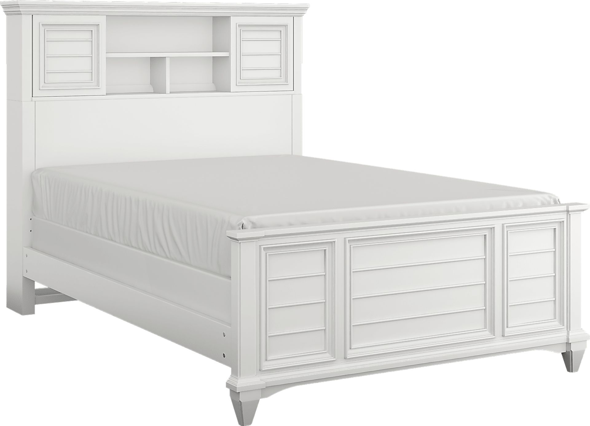 Kids Hilton Head White 3 Pc Full Bookcase Bed - Image 1