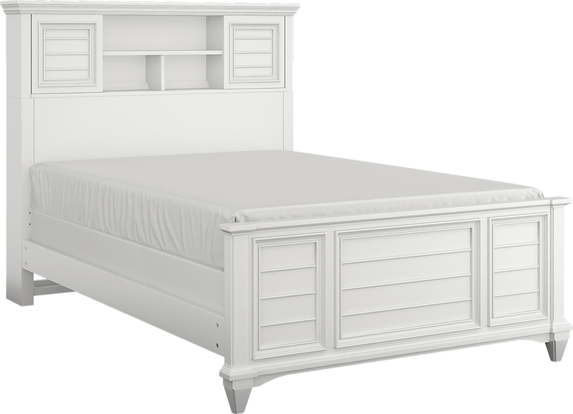 Kids Hilton Head White Full Bookcase Bed