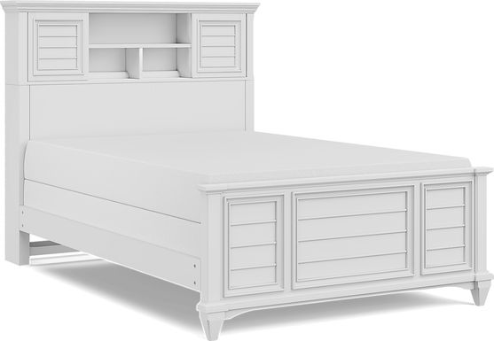 Kids Hilton Head White Full Bookcase Bed
