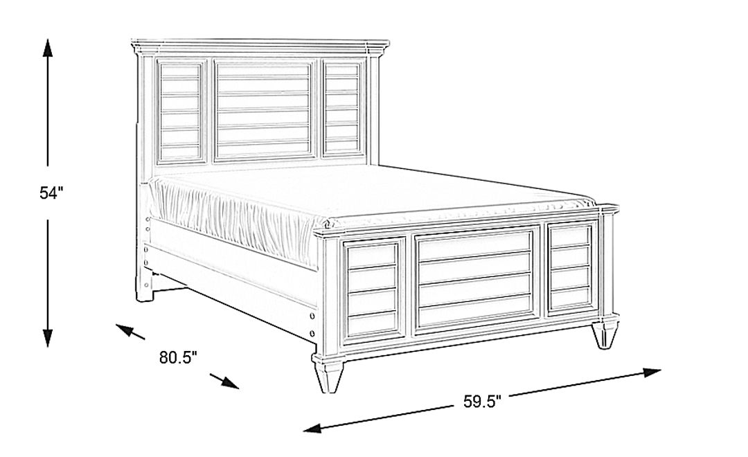 Hilton Head Kids White Full Panel Bed