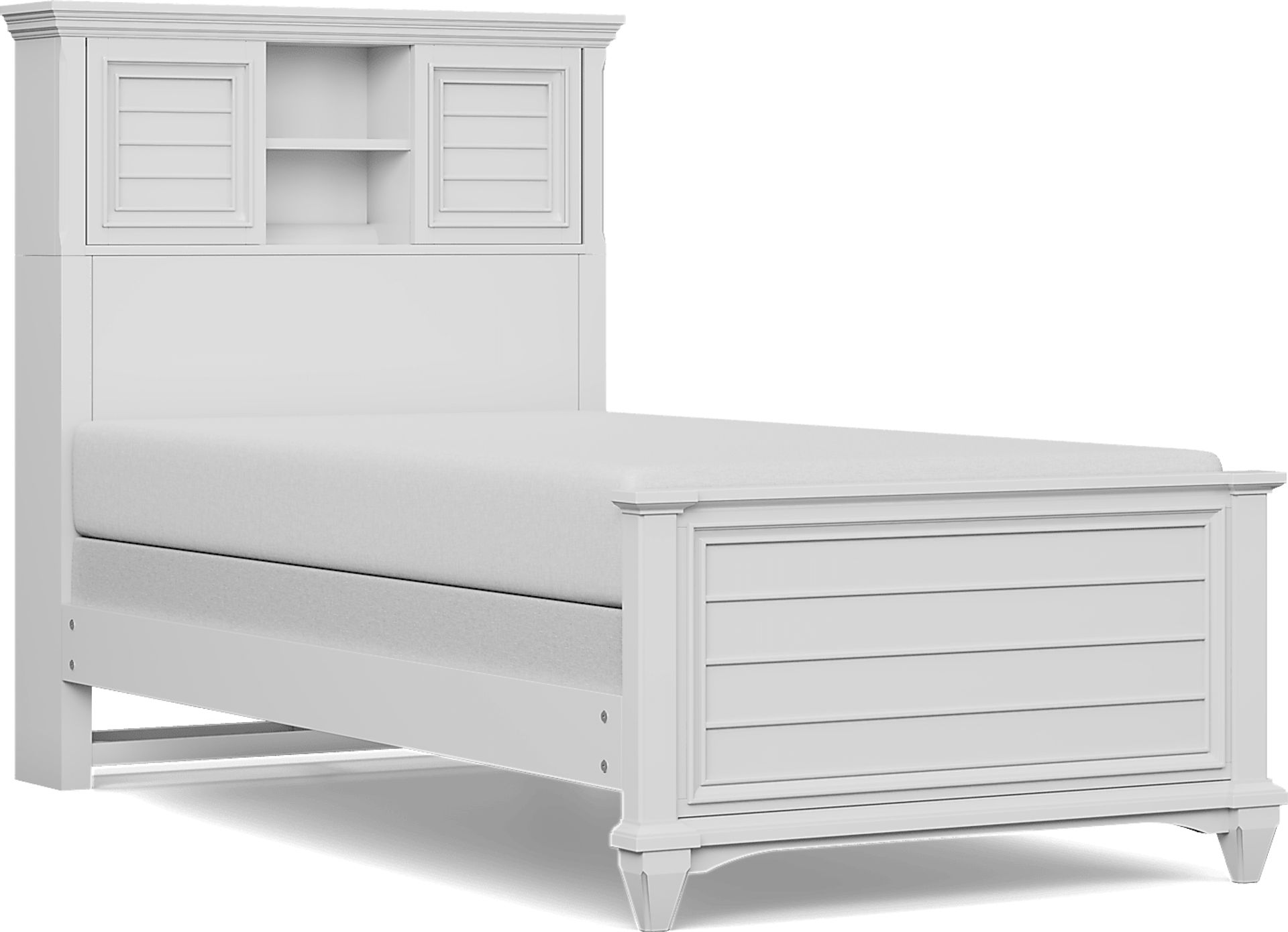 Kids Hilton Head White 3 Pc Twin Bookcase Bed - Image 1