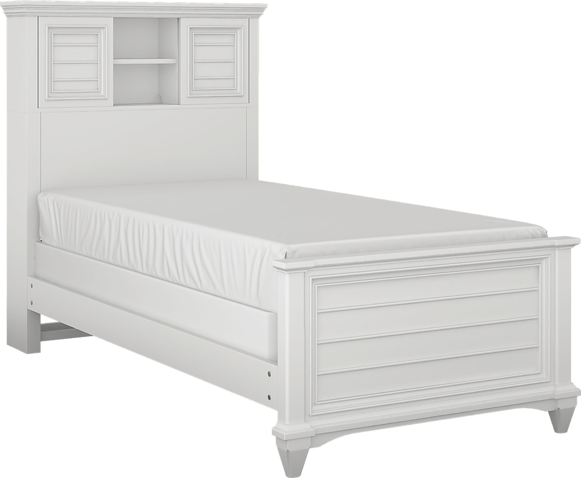 Kids Hilton Head White Twin Bookcase Bed - Image 1