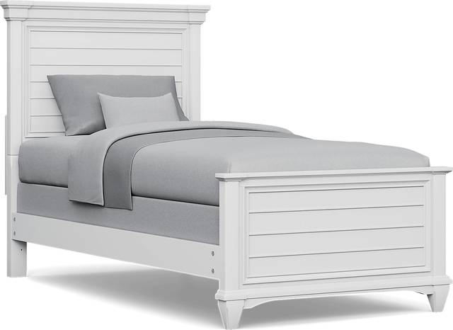 Kids Hilton Head White Twin XL Panel Bed - Thumbnail - Image 1